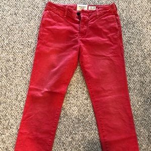 Abercrombie & Fitch Red Chino Pants NWOT sz: 32x32